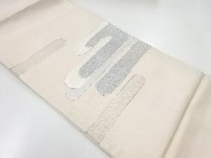 アンティーク　ヱ霞に抽象模様刺繍袋帯（材料）